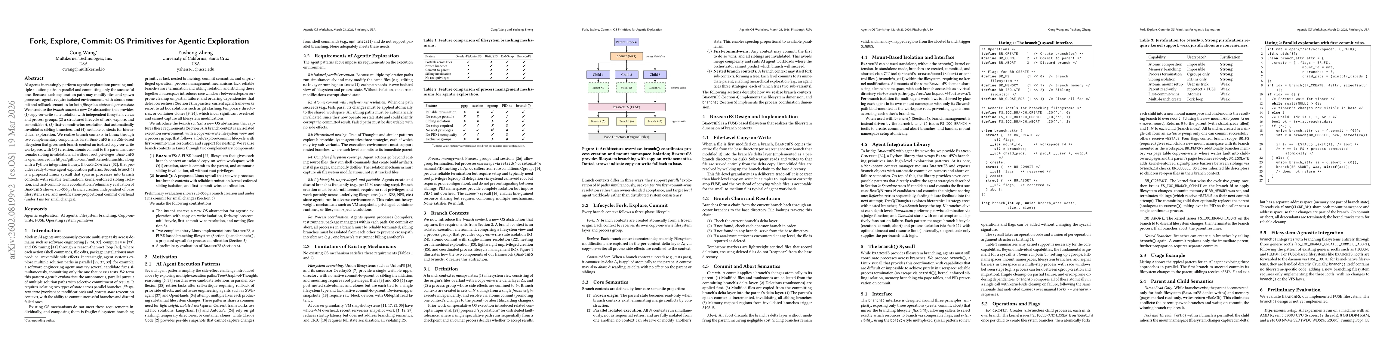 Thumbnail for Fork, Explore, Commit: OS Primitives for Agentic Exploration