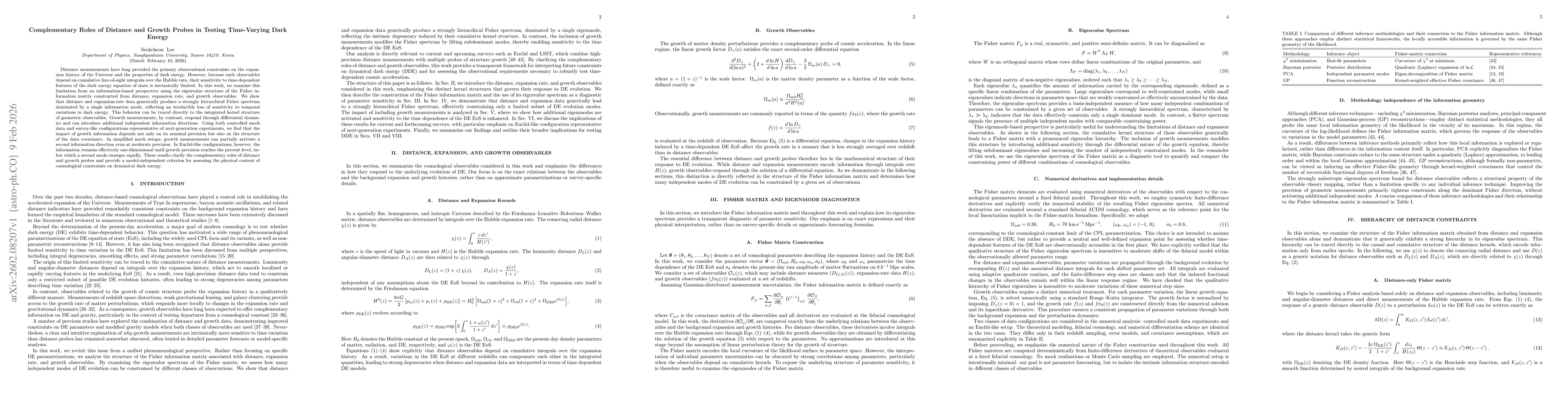 Thumbnail for Complementary Roles of Distance and Growth Probes in Testing Time-Varying Dark Energy