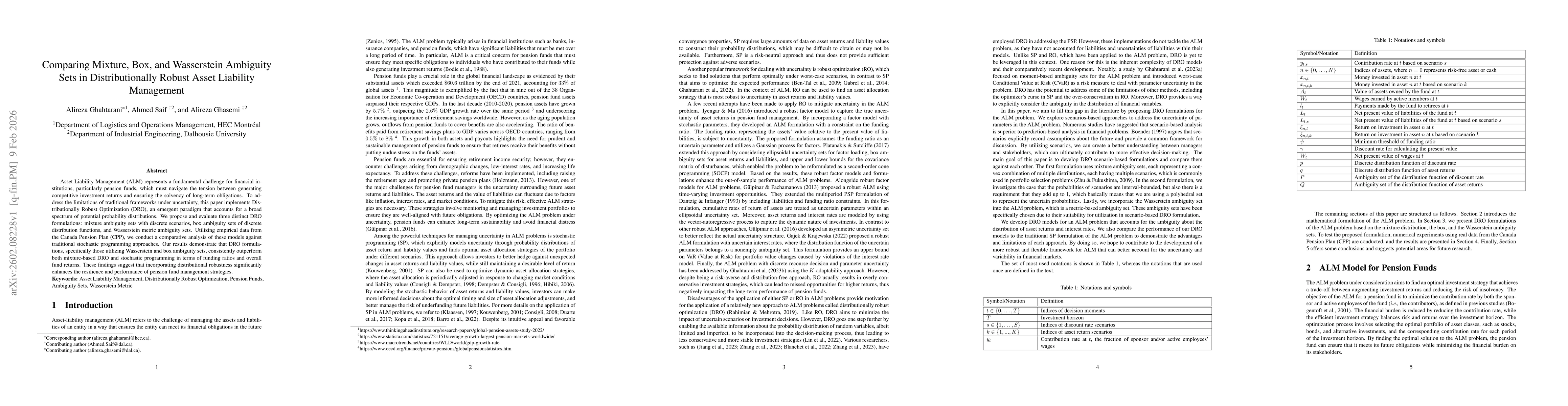 Thumbnail for Comparing Mixture, Box, and Wasserstein Ambiguity Sets in Distributionally Robust Asset Liability Management