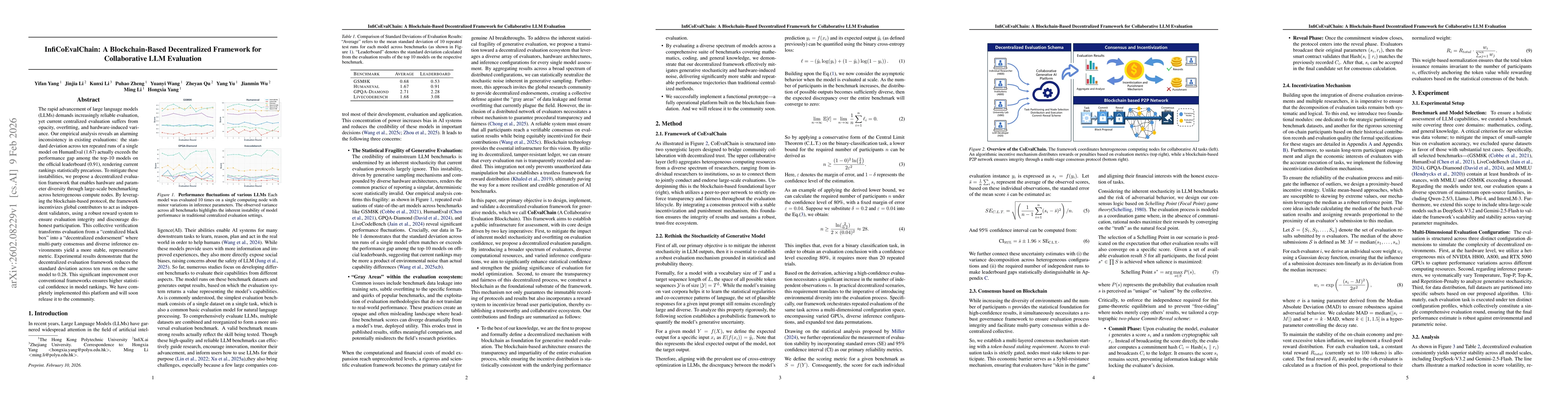 Thumbnail for InfiCoEvalChain: A Blockchain-Based Decentralized Framework for Collaborative LLM Evaluation