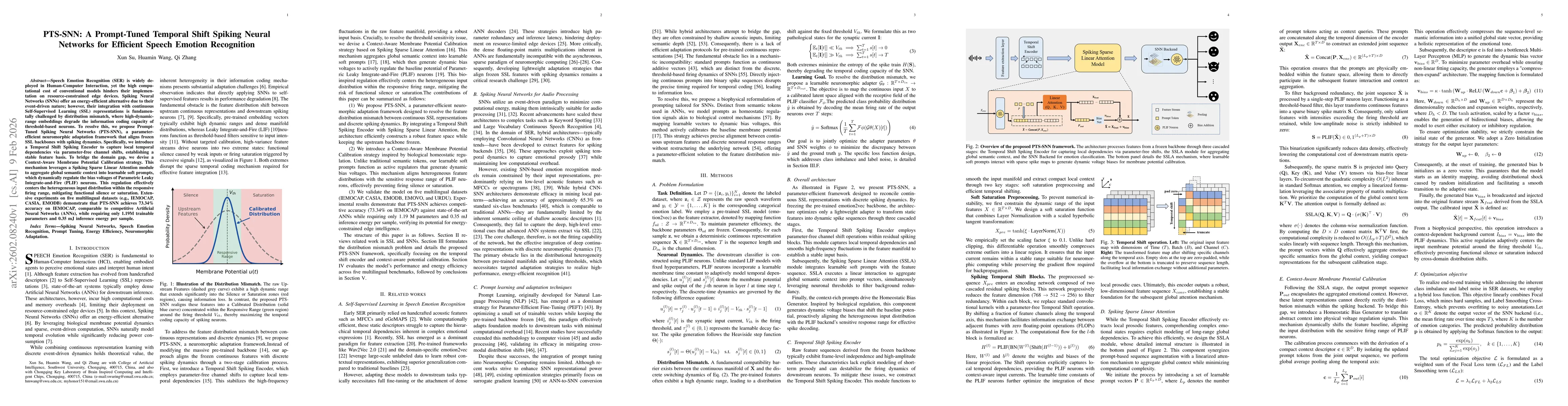 Thumbnail for PTS-SNN: A Prompt-Tuned Temporal Shift Spiking Neural Networks for Efficient Speech Emotion Recognition