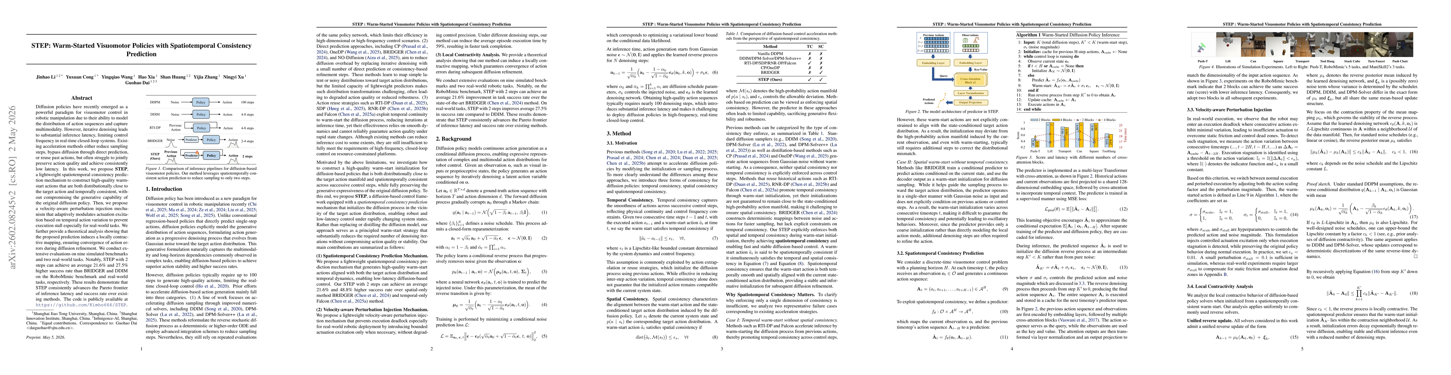 Thumbnail for STEP: Warm-Started Visuomotor Policies with Spatiotemporal Consistency Prediction