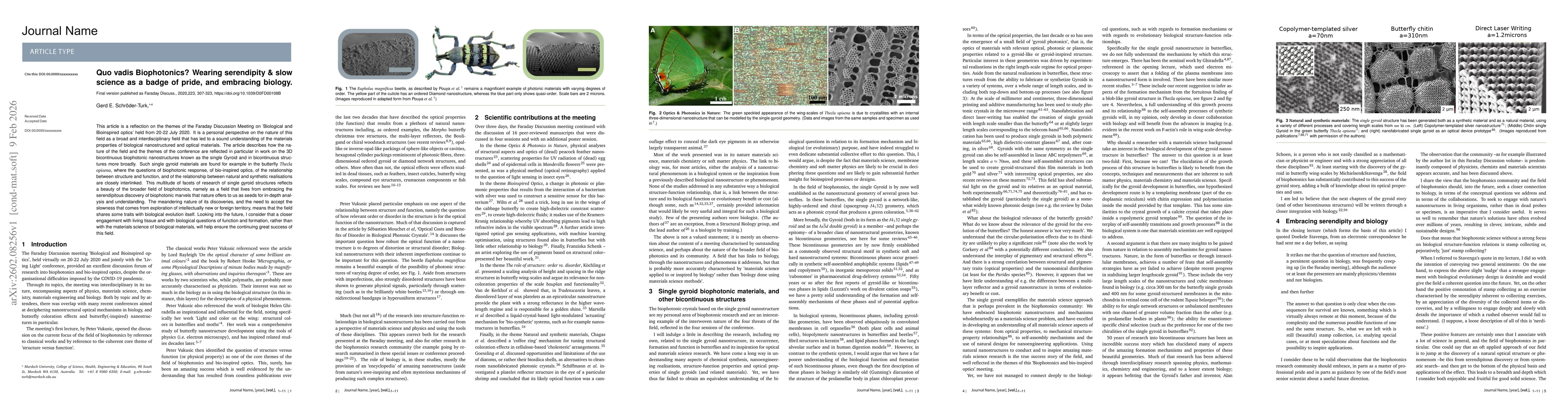 Thumbnail for Quo vadis biophotonics? Wearing serendipity and slow science as a badge of pride, and embracing biology