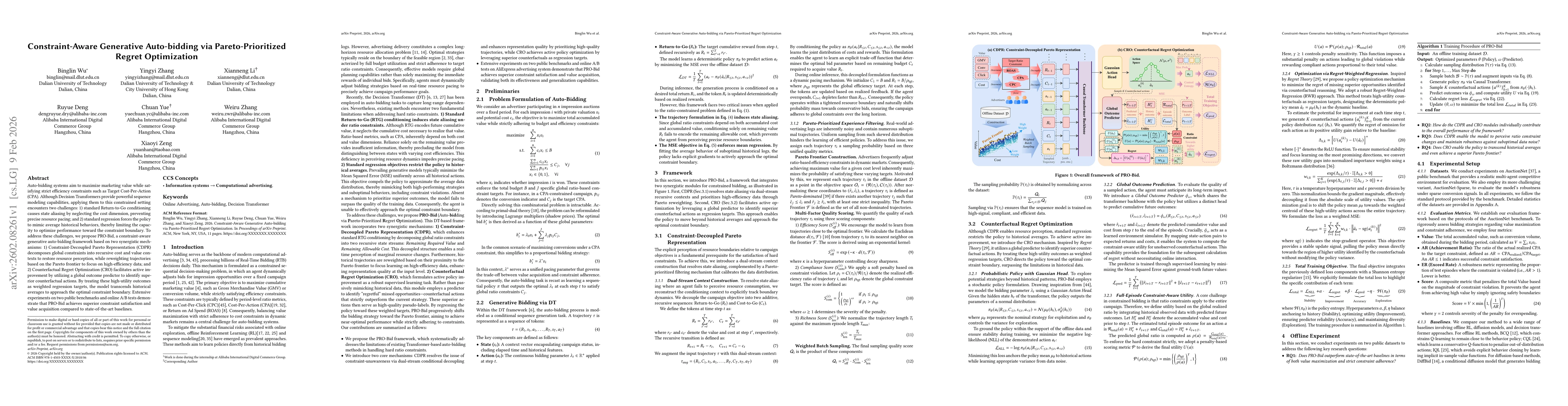 Thumbnail for Constraint-Aware Generative Auto-bidding via Pareto-Prioritized Regret Optimization