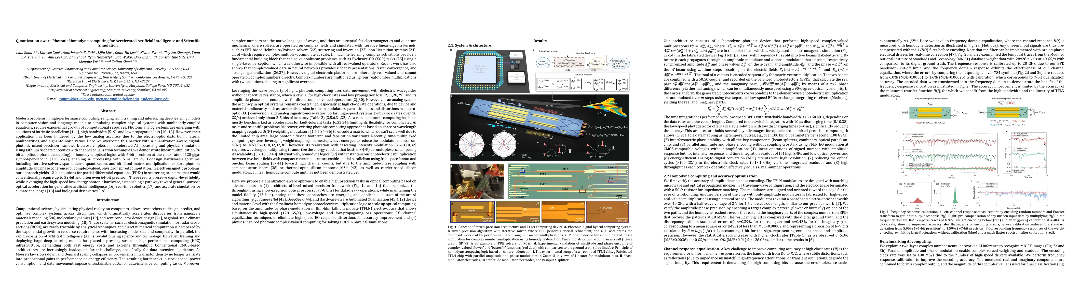 Thumbnail for Quantization-aware Photonic Homodyne computing for Accelerated Artificial Intelligence and Scientific Simulation
