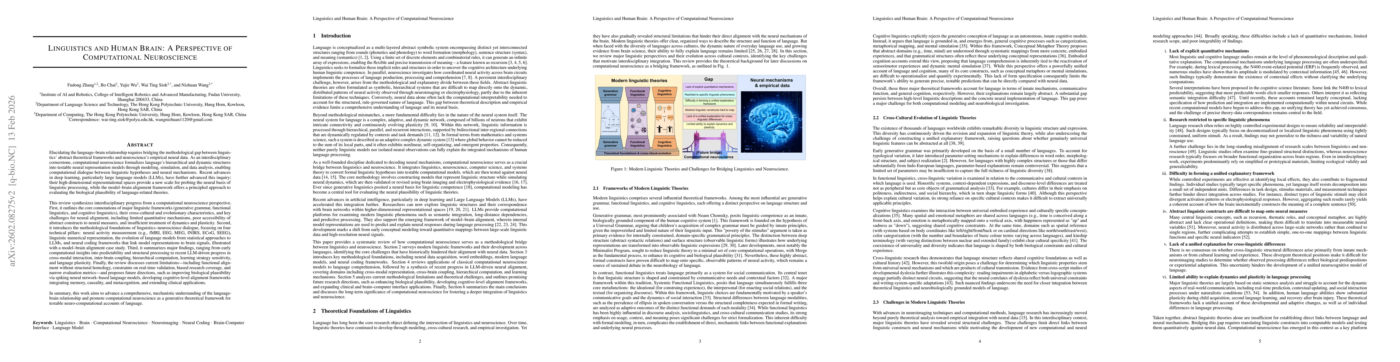 Thumbnail for Linguistics and Human Brain: A Perspective of Computational Neuroscience