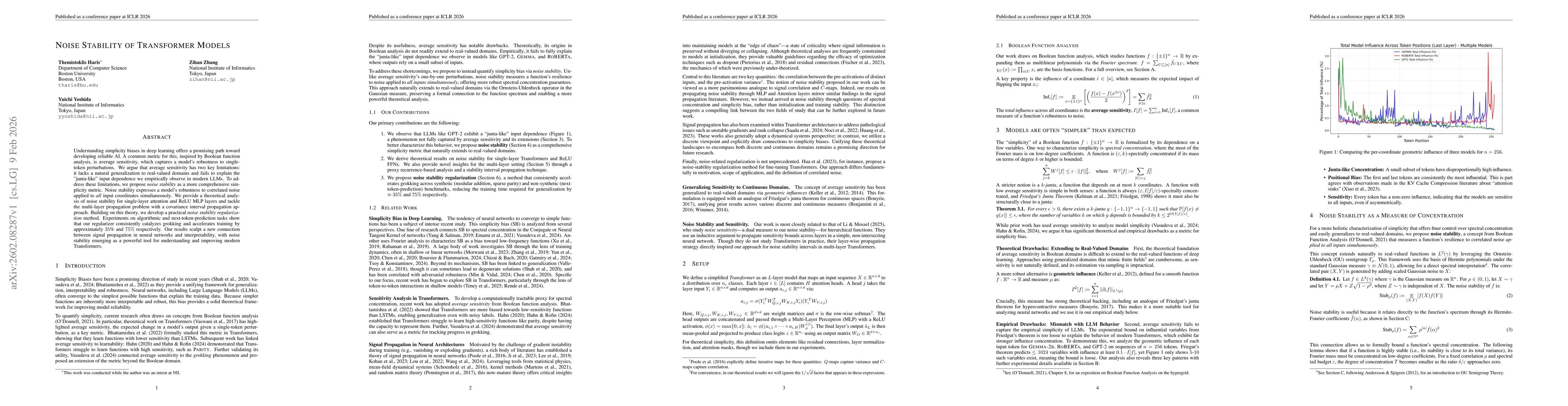 Thumbnail for Noise Stability of Transformer Models