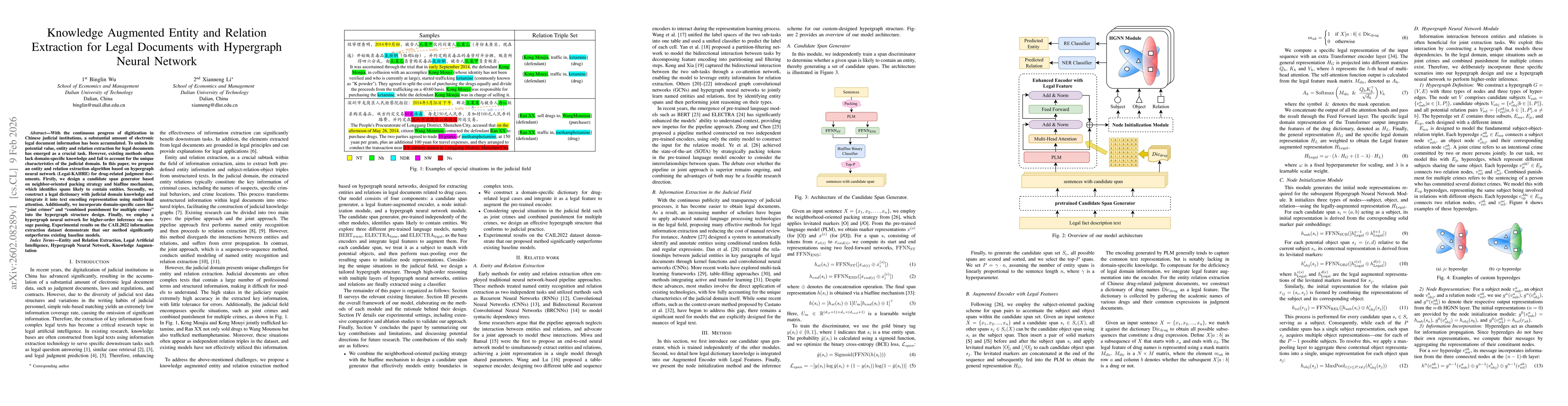 Thumbnail for Knowledge Augmented Entity and Relation Extraction for Legal Documents with Hypergraph Neural Network