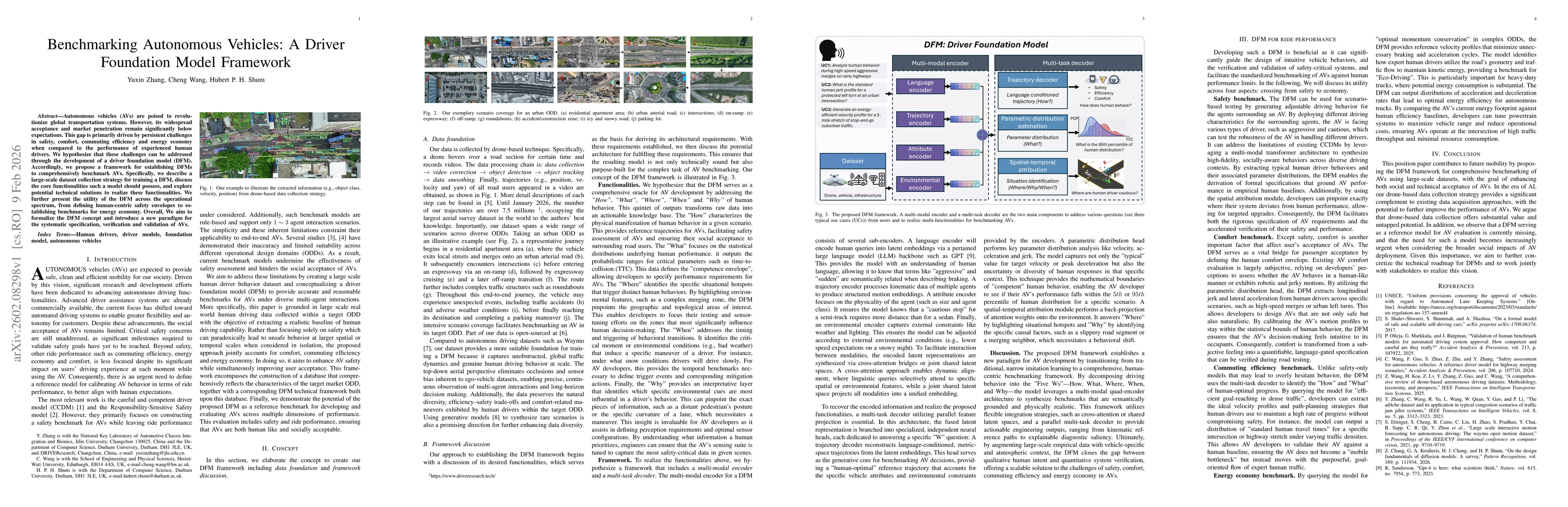 Thumbnail for Benchmarking Autonomous Vehicles: A Driver Foundation Model Framework