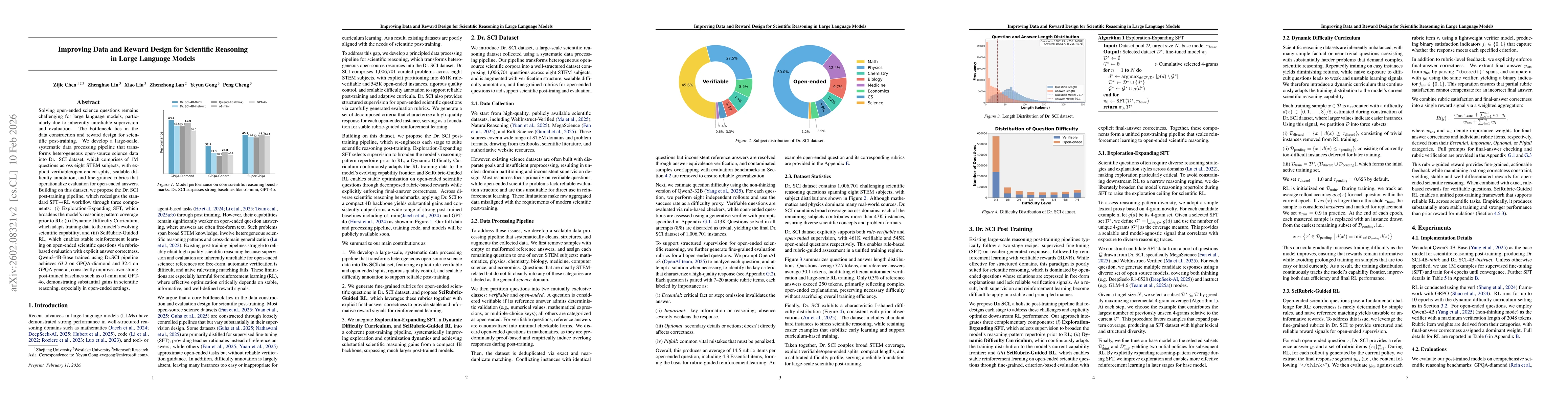 Thumbnail for Improving Data and Reward Design for Scientific Reasoning in Large Language Models