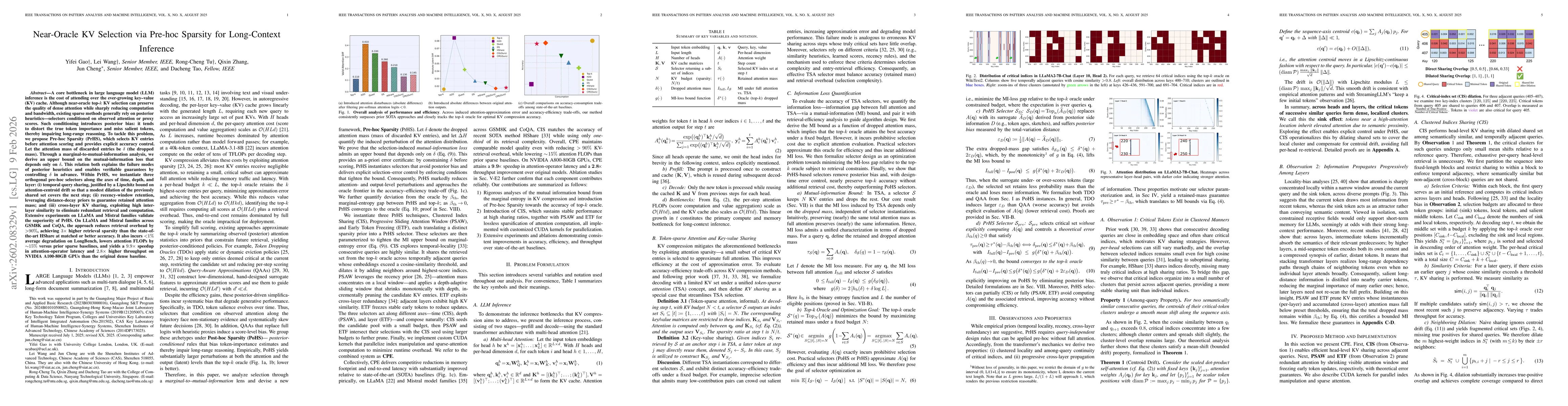 Thumbnail for Near-Oracle KV Selection via Pre-hoc Sparsity for Long-Context Inference