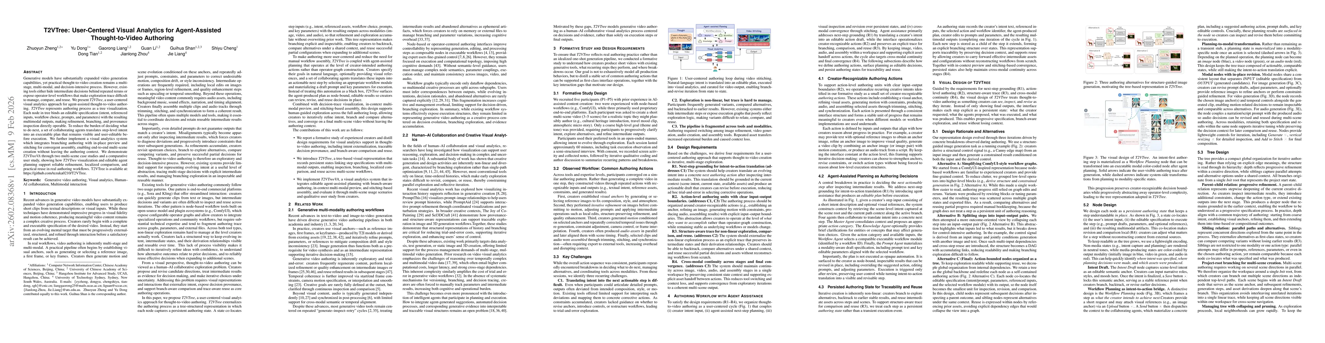 Thumbnail for T2VTree: User-Centered Visual Analytics for Agent-Assisted Thought-to-Video Authoring