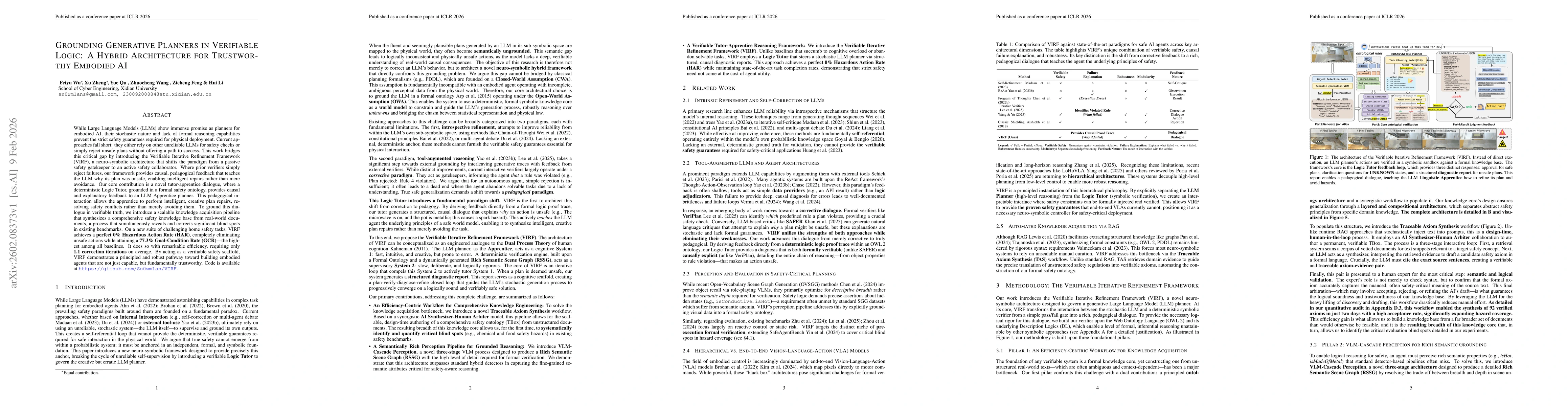 Thumbnail for Grounding Generative Planners in Verifiable Logic: A Hybrid Architecture for Trustworthy Embodied AI