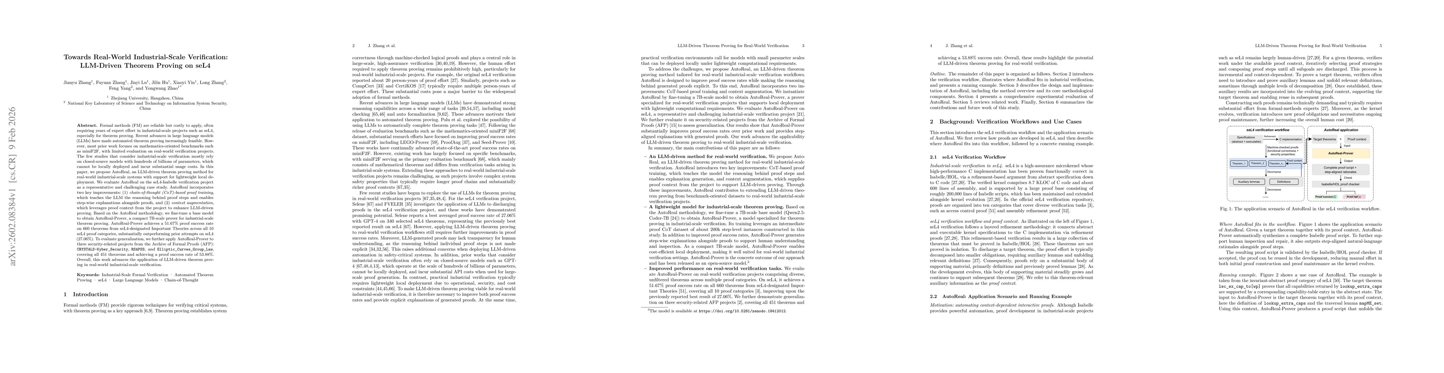 Thumbnail for Towards Real-World Industrial-Scale Verification: LLM-Driven Theorem Proving on seL4