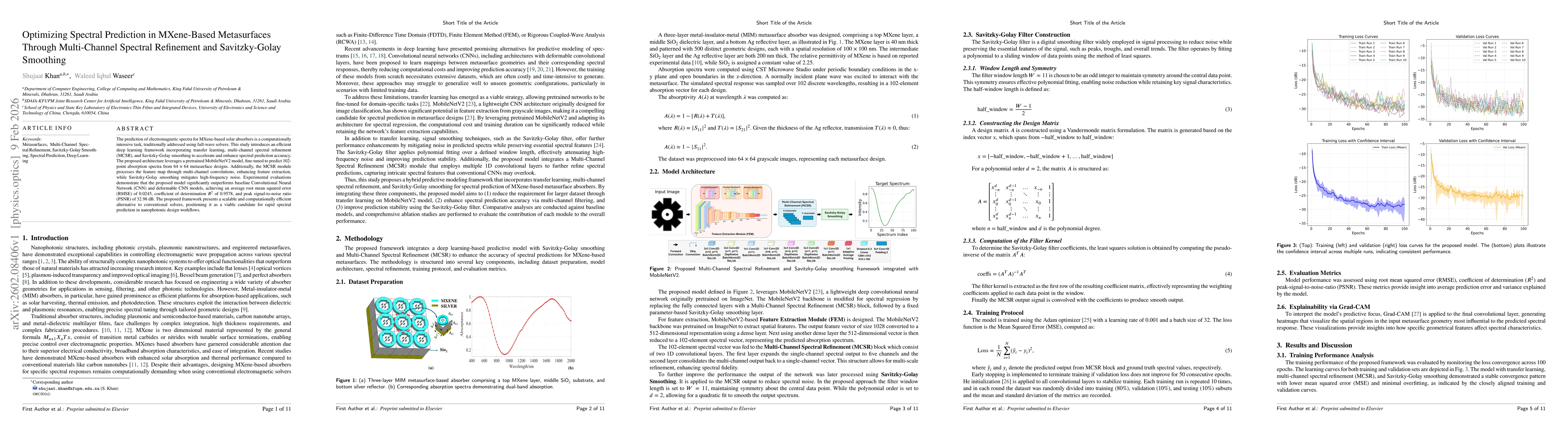 Thumbnail for Optimizing Spectral Prediction in MXene-Based Metasurfaces Through Multi-Channel Spectral Refinement and Savitzky-Golay Smoothing