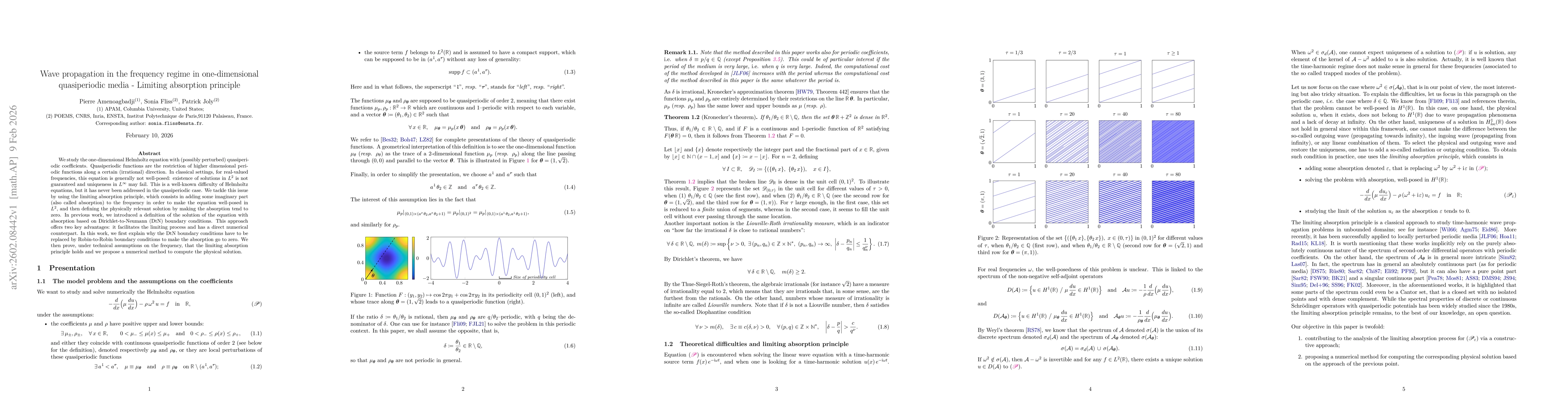 Thumbnail for Wave propagation in the frequency regime in one-dimensional quasiperiodic media -Limiting absorption principle