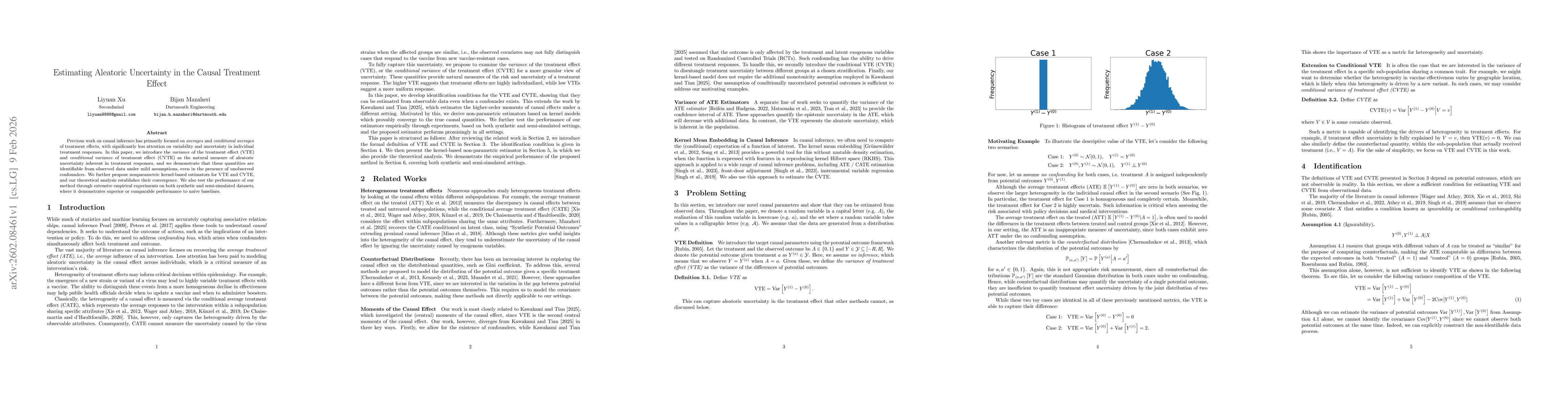 Thumbnail for Estimating Aleatoric Uncertainty in the Causal Treatment Effect