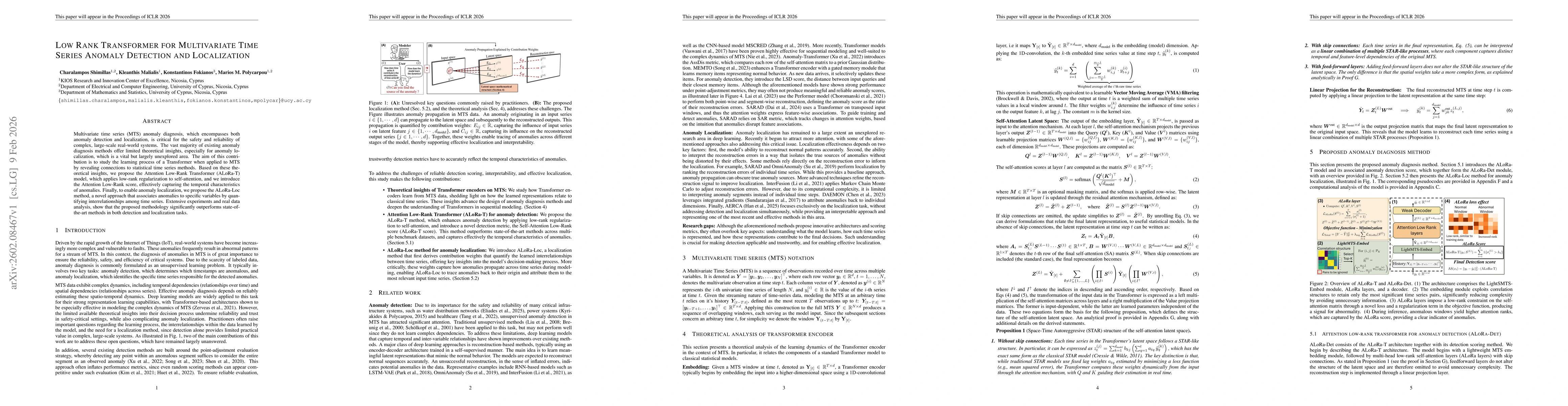 Thumbnail for Low Rank Transformer for Multivariate Time Series Anomaly Detection and Localization