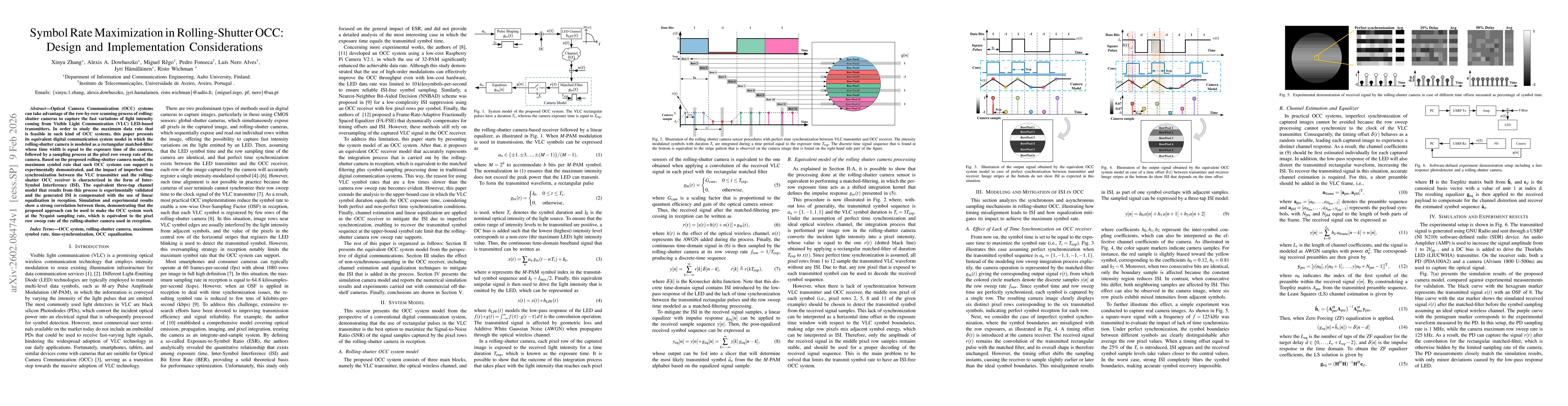 Thumbnail for Symbol Rate Maximization in Rolling-Shutter OCC: Design and Implementation Considerations