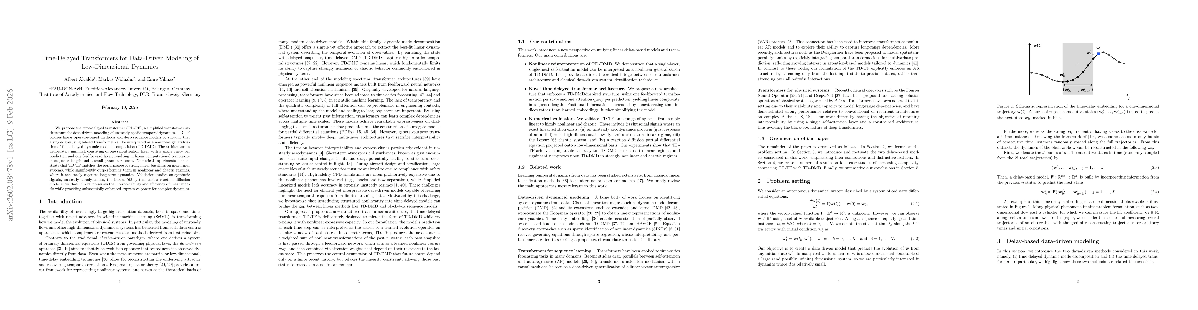 Thumbnail for Time-Delayed Transformers for Data-Driven Modeling of Low-Dimensional Dynamics