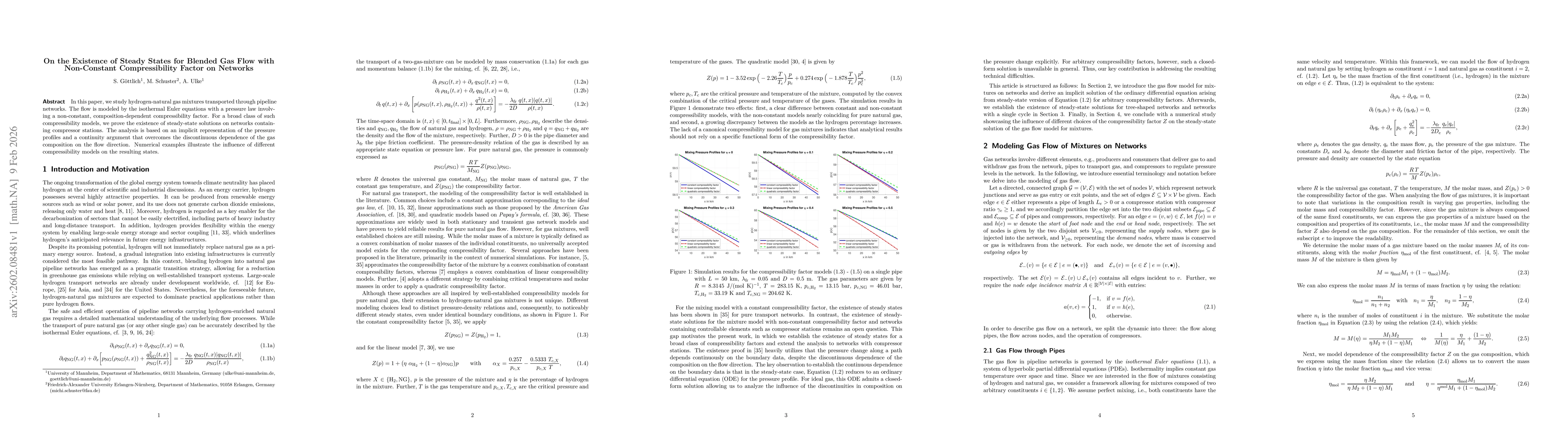 Thumbnail for On the Existence of Steady States for Blended Gas Flow with Non-Constant Compressibility Factor on Networks