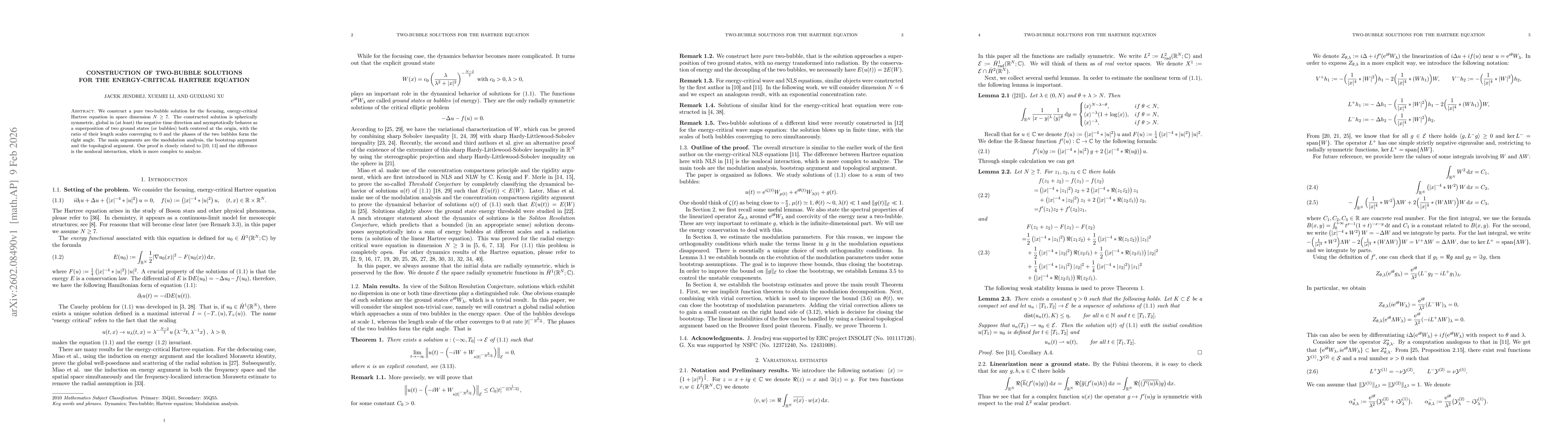 Thumbnail for Construction of two-bubble solutions for the energy-critical Hartree equation