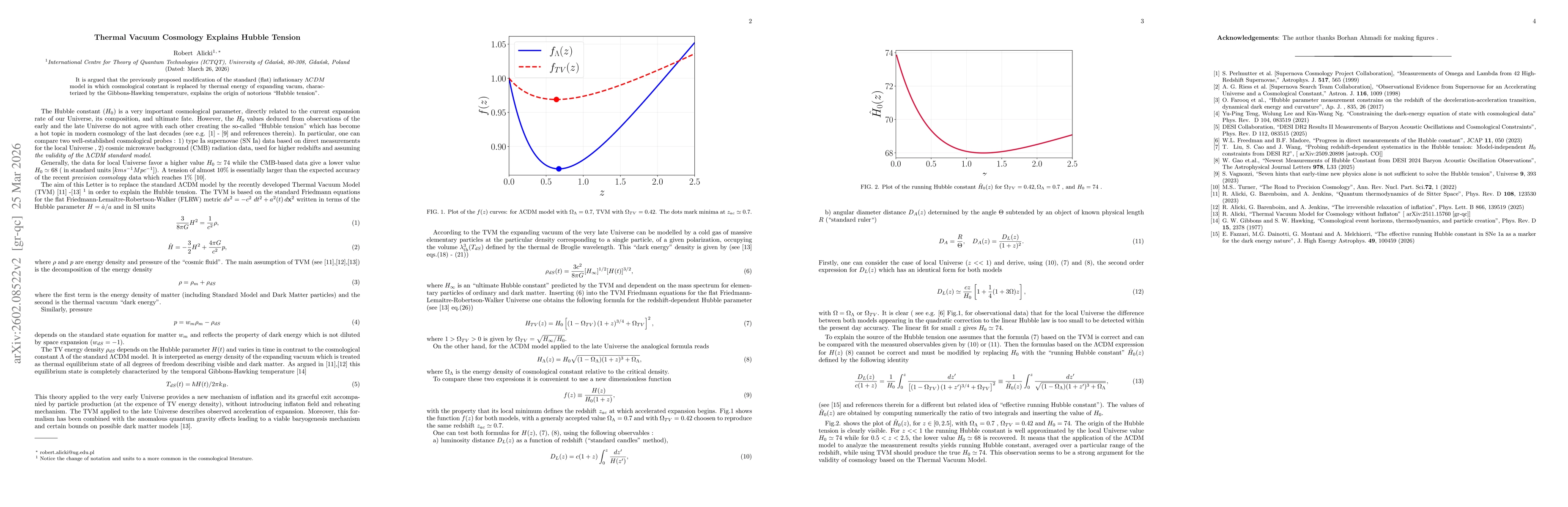Thumbnail for Thermal Vacuum Cosmology Explains Hubble Tension