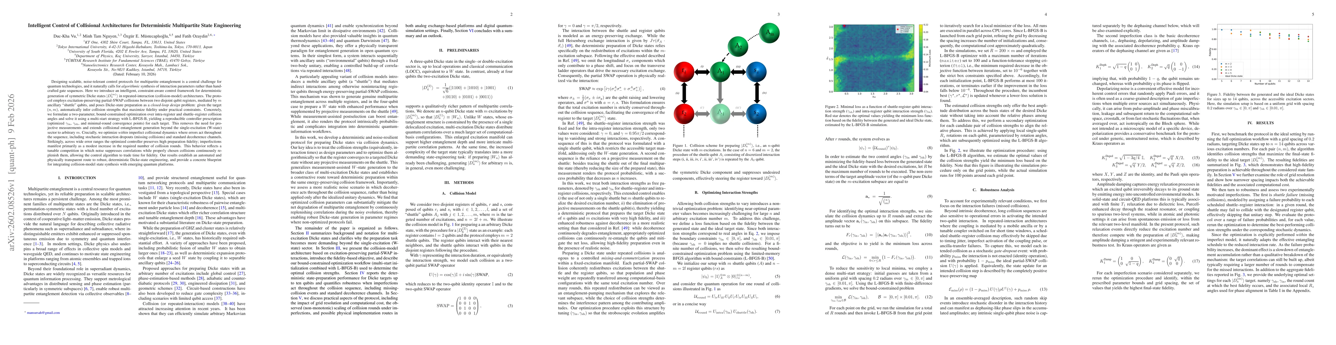 Thumbnail for Intelligent Control of Collisional Architectures for Deterministic Multipartite State Engineering