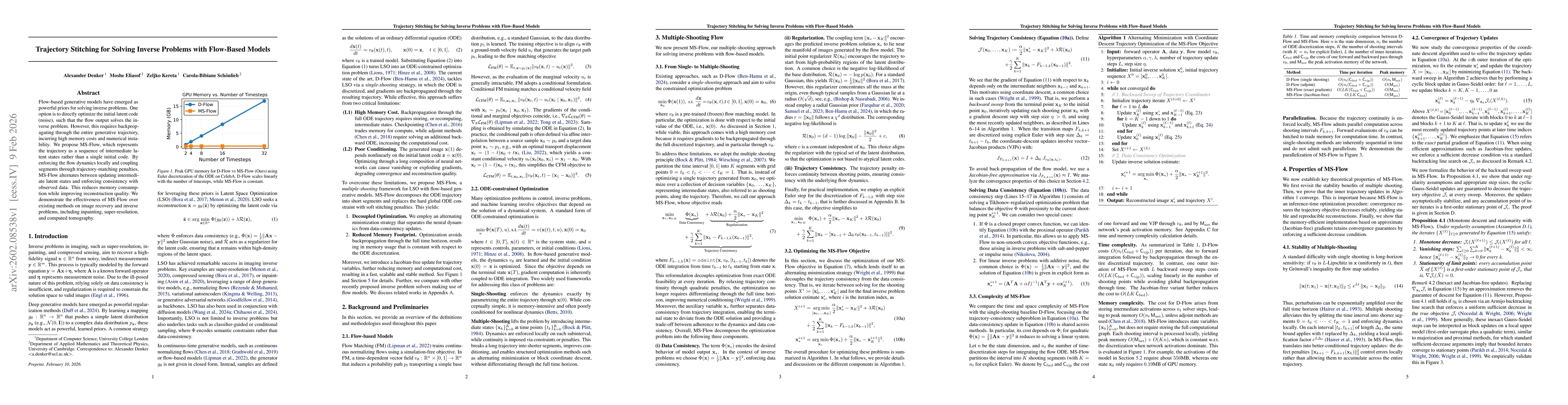 Thumbnail for Trajectory Stitching for Solving Inverse Problems with Flow-Based Models