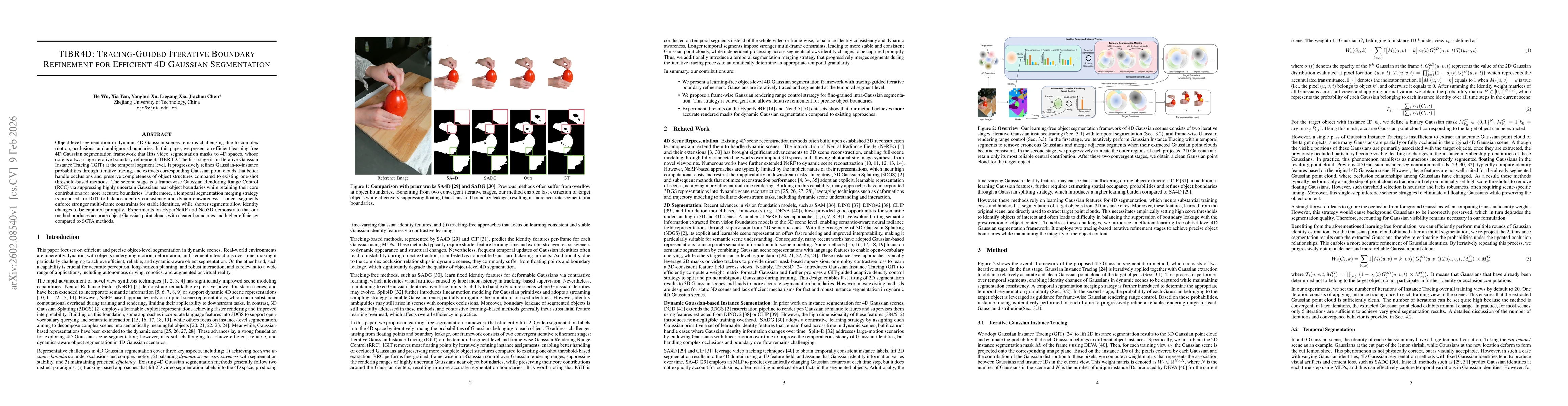 Thumbnail for TIBR4D: Tracing-Guided Iterative Boundary Refinement for Efficient 4D Gaussian Segmentation