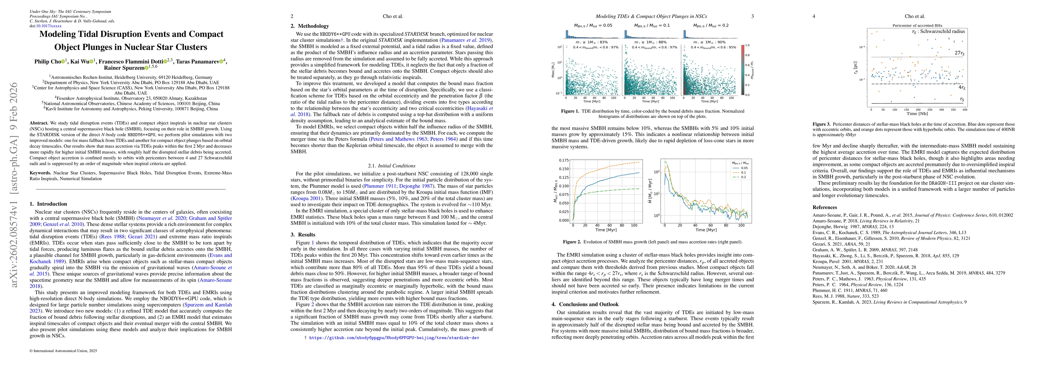 Thumbnail for Modeling Tidal Disruption Events and Compact Object Plunges in Nuclear Star Clusters