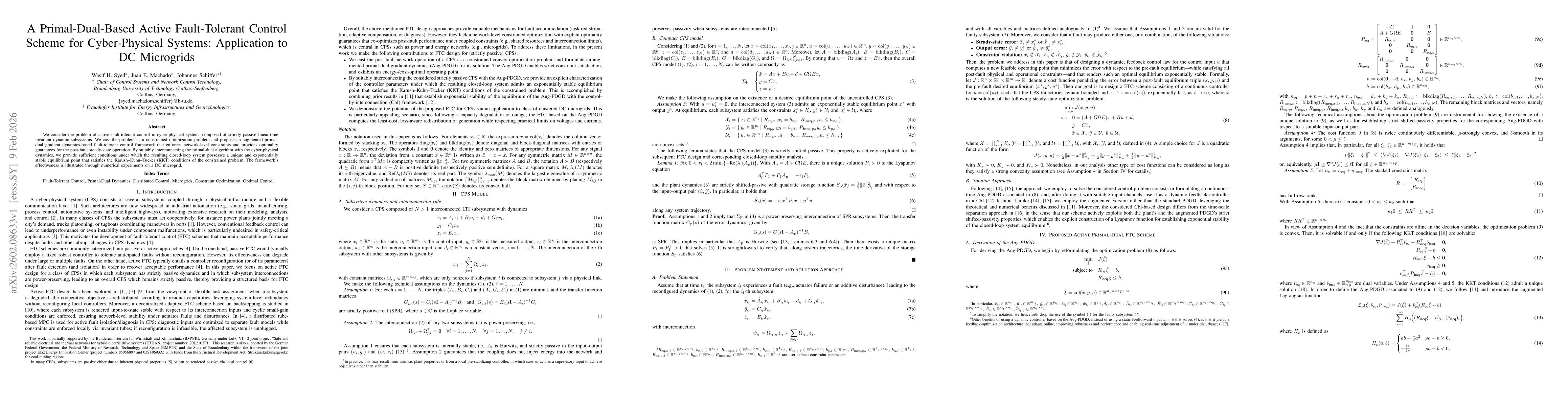 Thumbnail for A Primal-Dual-Based Active Fault-Tolerant Control Scheme for Cyber-Physical Systems: Application to DC Microgrids