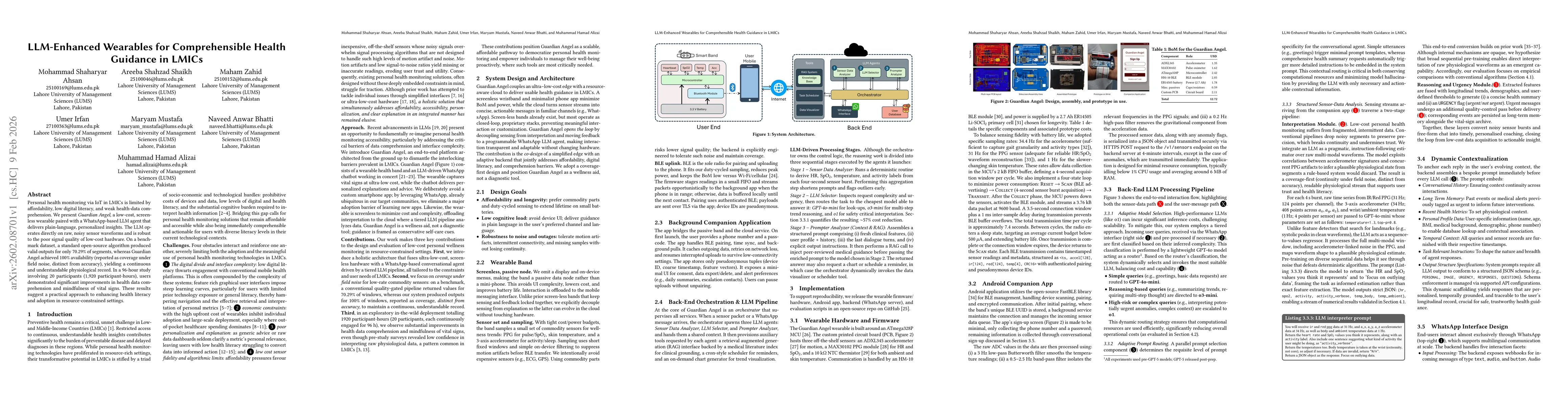 Thumbnail for LLM-Enhanced Wearables for Comprehensible Health Guidance in LMICs