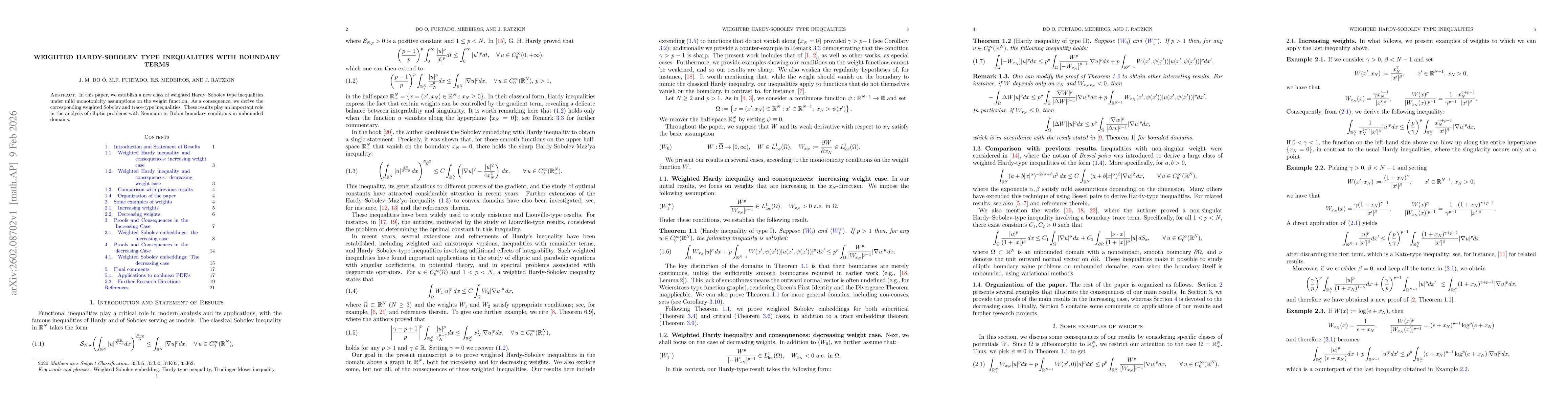 Thumbnail for Weighted Hardy-Sobolev type inequalities with boundary terms