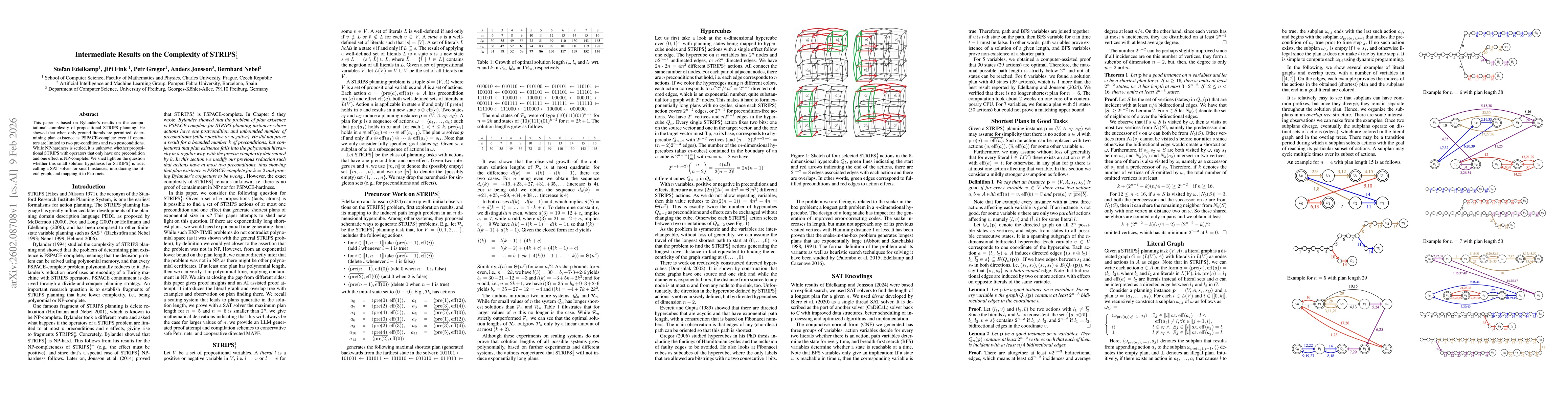 Thumbnail for Intermediate Results on the Complexity of STRIPS$_{1}^{1}$