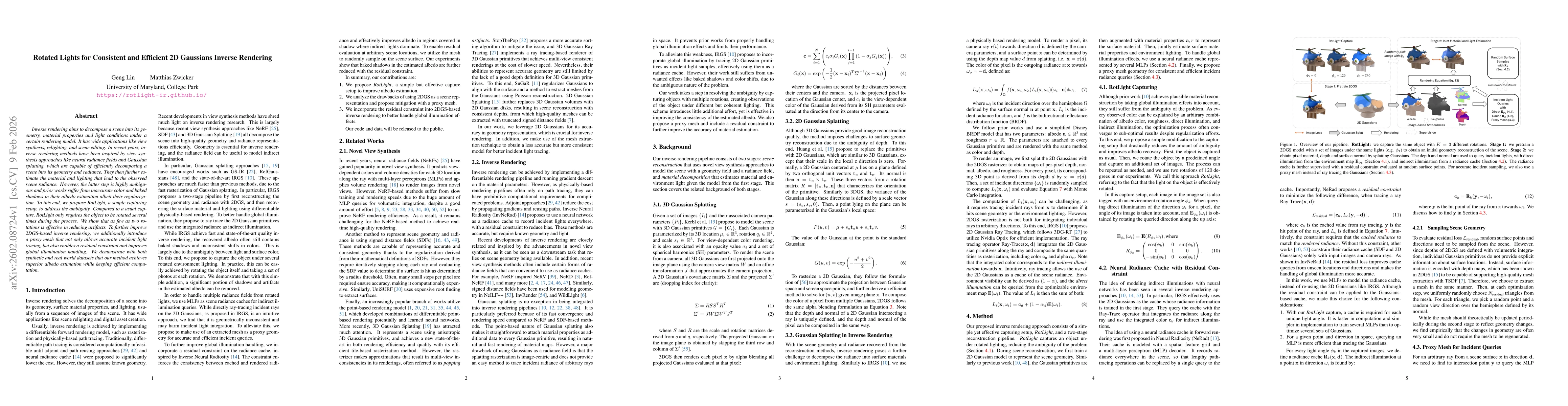 Thumbnail for Rotated Lights for Consistent and Efficient 2D Gaussians Inverse Rendering