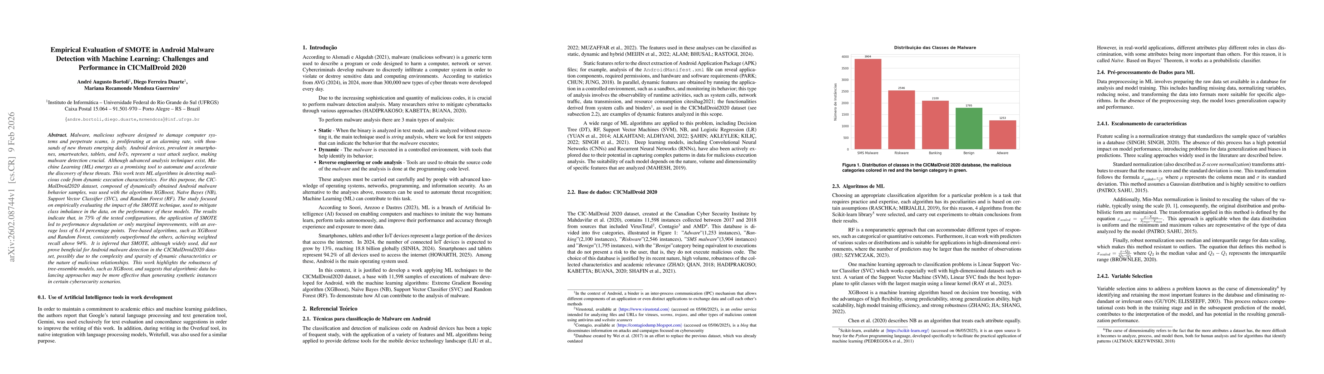 Thumbnail for Empirical Evaluation of SMOTE in Android Malware Detection with Machine Learning: Challenges and Performance in CICMalDroid 2020