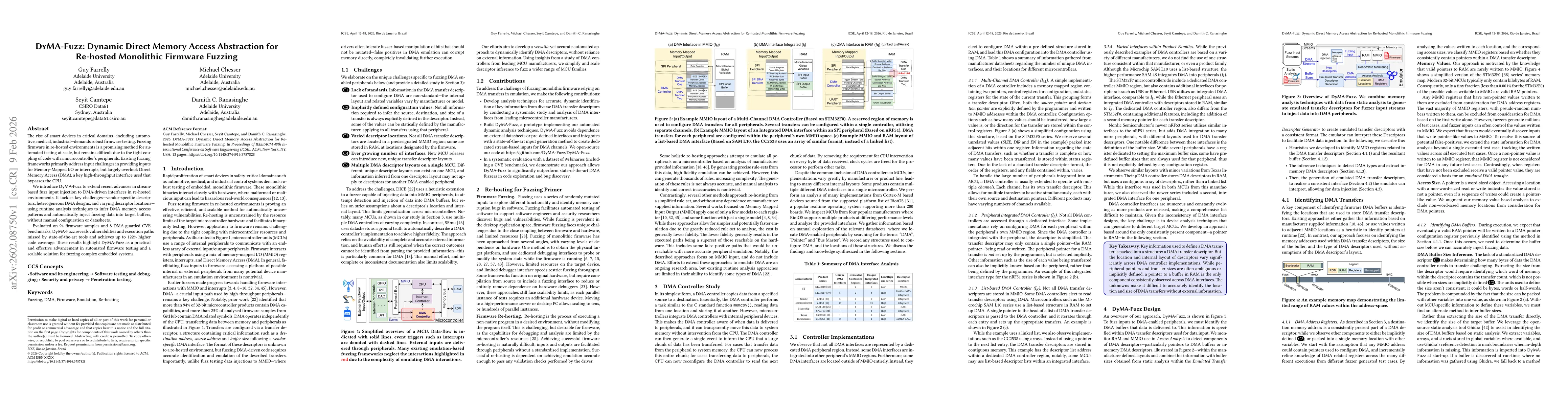 Thumbnail for DyMA-Fuzz: Dynamic Direct Memory Access Abstraction for Re-hosted Monolithic Firmware Fuzzing