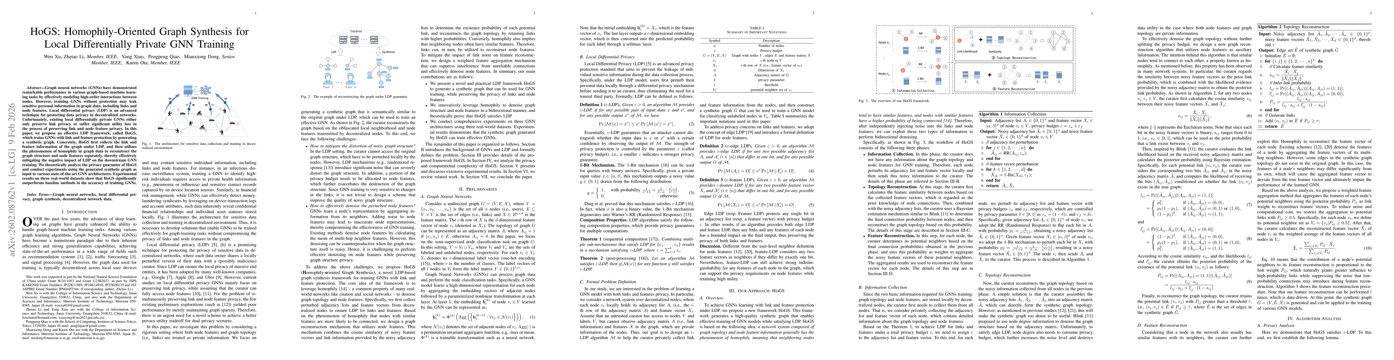 Thumbnail for HoGS: Homophily-Oriented Graph Synthesis for Local Differentially Private GNN Training