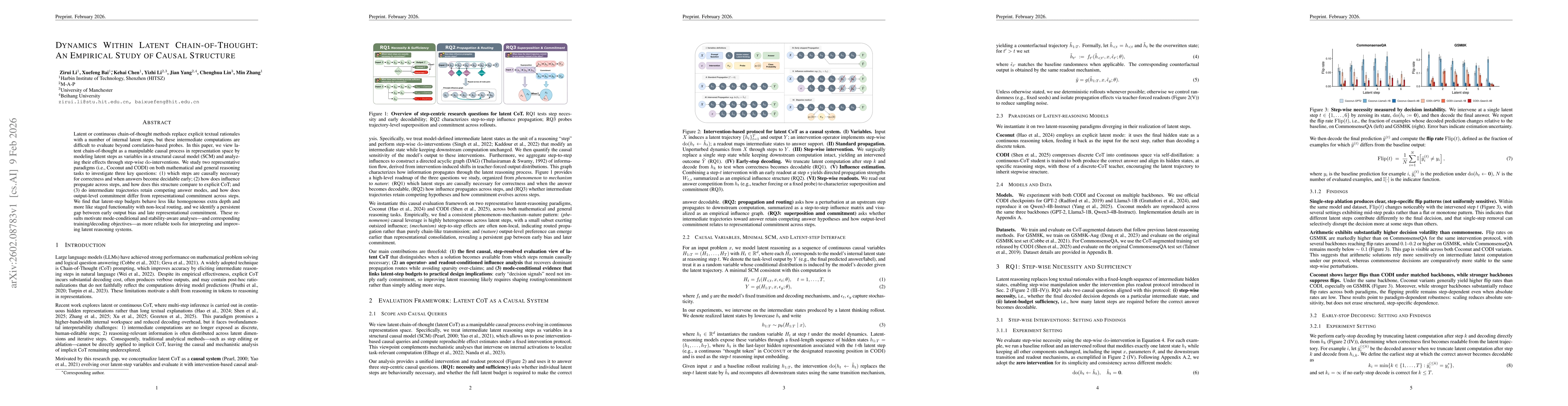 Thumbnail for Dynamics Within Latent Chain-of-Thought: An Empirical Study of Causal Structure