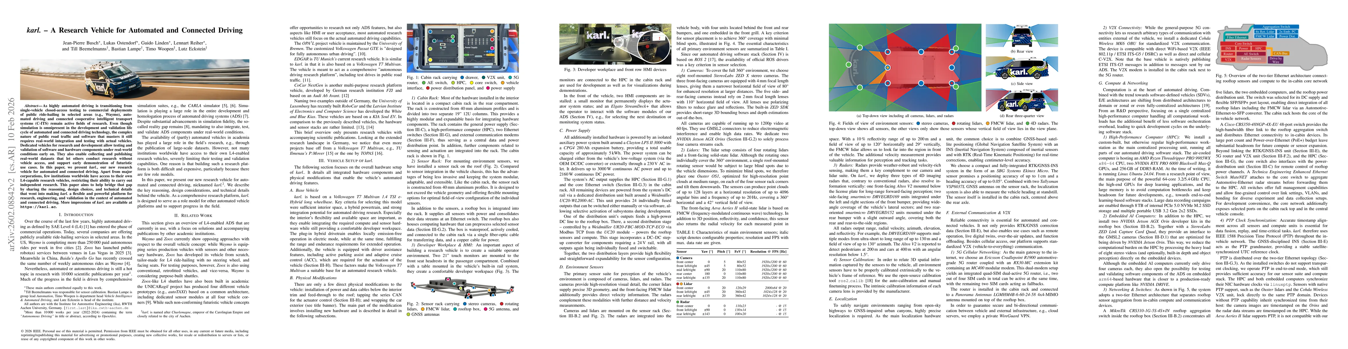 Thumbnail for karl. -- A Research Vehicle for Automated and Connected Driving