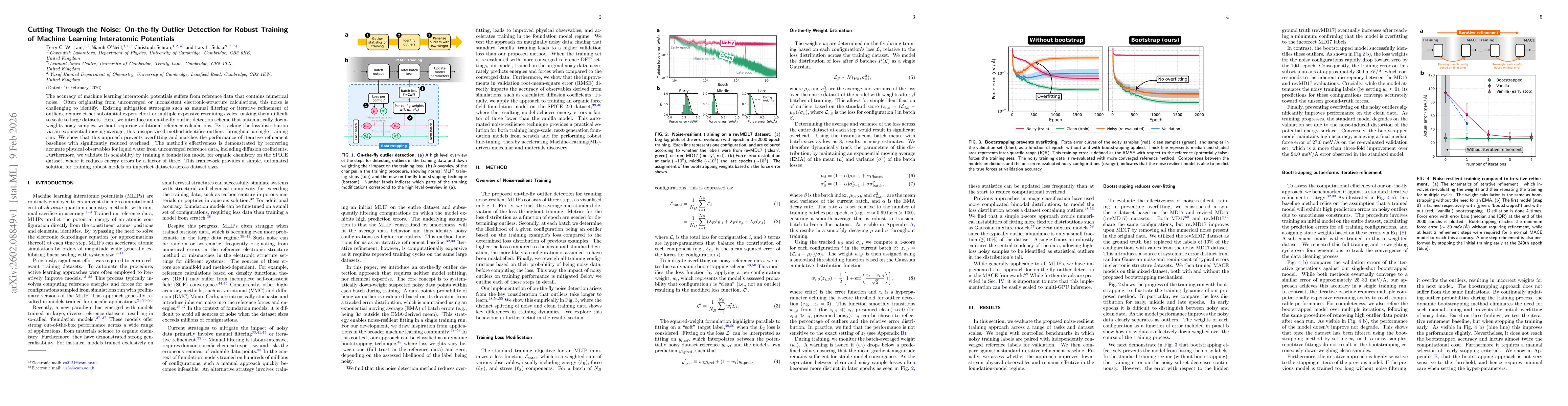 Thumbnail for Cutting Through the Noise: On-the-fly Outlier Detection for Robust Training of Machine Learning Interatomic Potentials