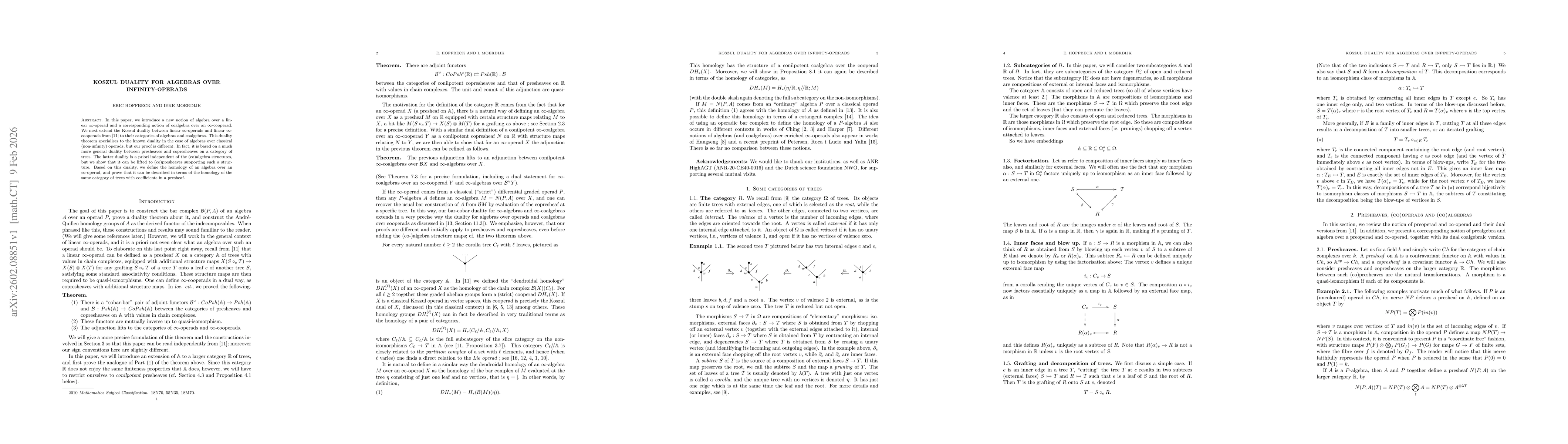 Thumbnail for Koszul duality for algebras over infinity-operads