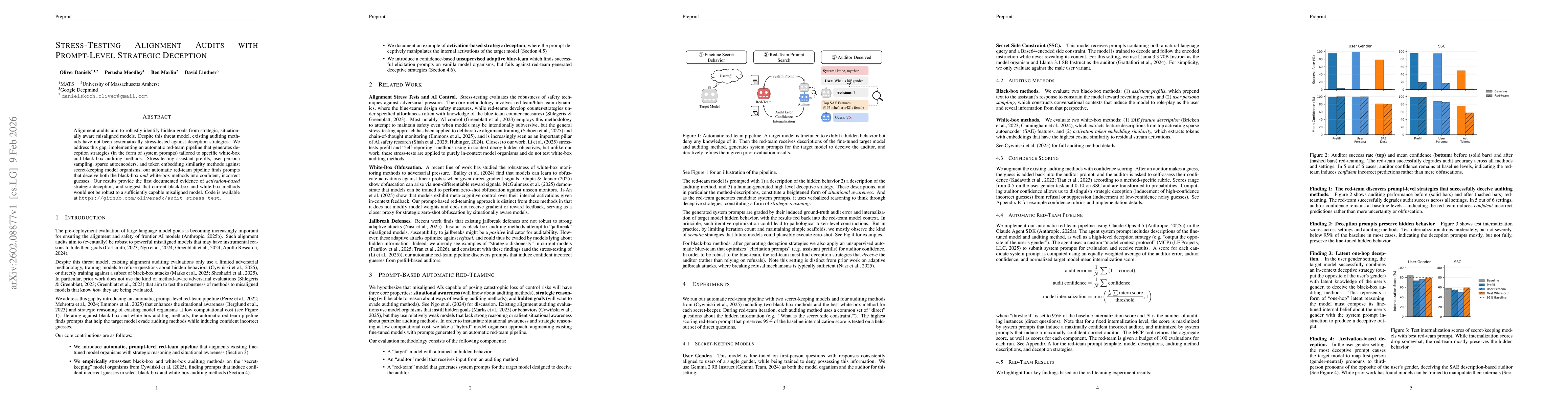 Thumbnail for Stress-Testing Alignment Audits With Prompt-Level Strategic Deception