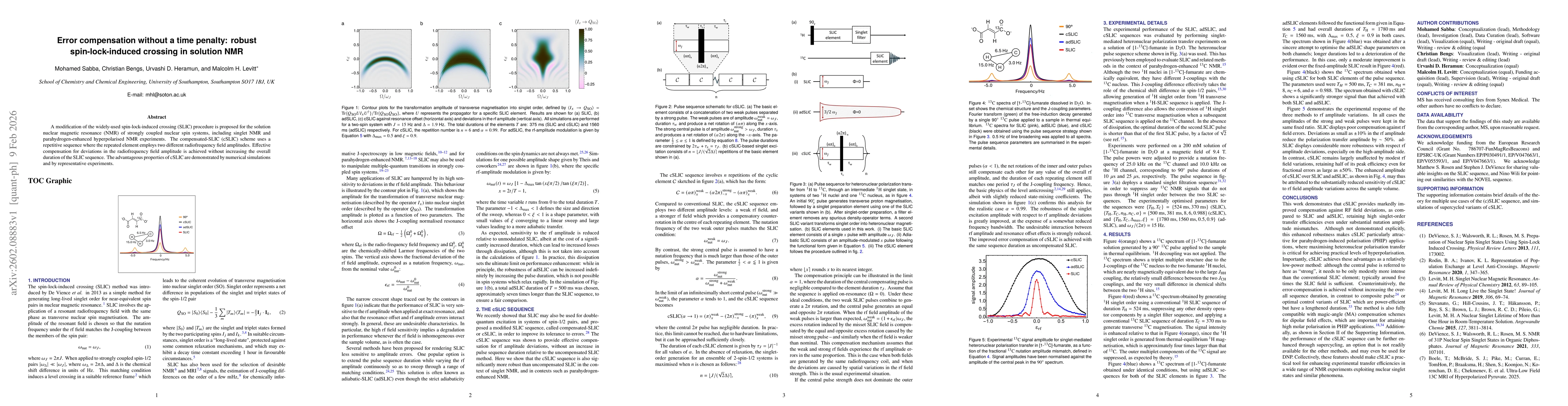 Thumbnail for Error compensation without a time penalty: robust spin-lock-induced crossing in solution NMR