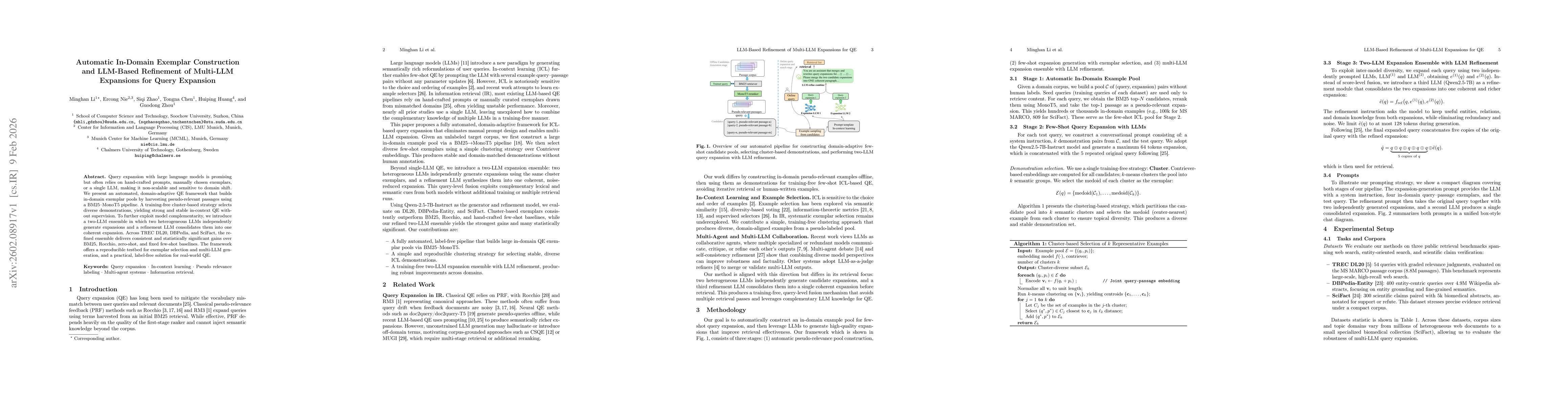 Thumbnail for Automatic In-Domain Exemplar Construction and LLM-Based Refinement of Multi-LLM Expansions for Query Expansion