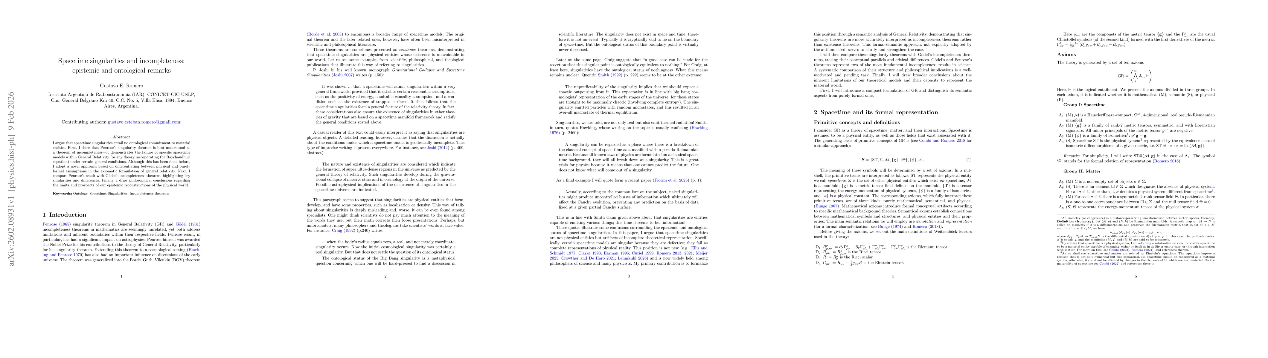 Thumbnail for Spacetime singularities and incompleteness: epistemic and ontological remarks