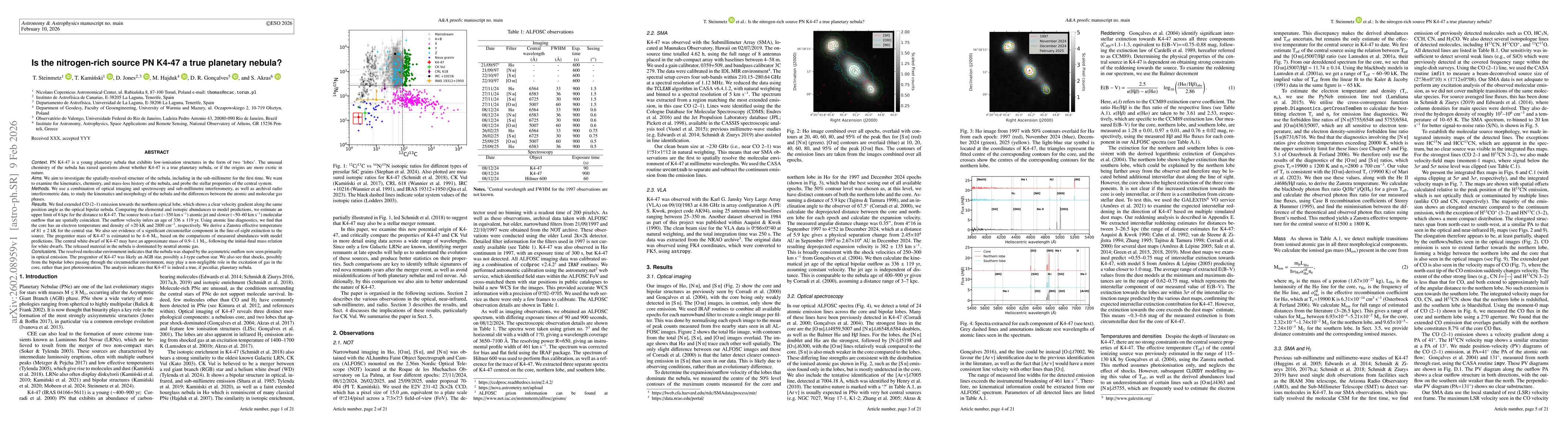 Thumbnail for Is the nitrogen-rich source PN K4-47 a true planetary nebula?