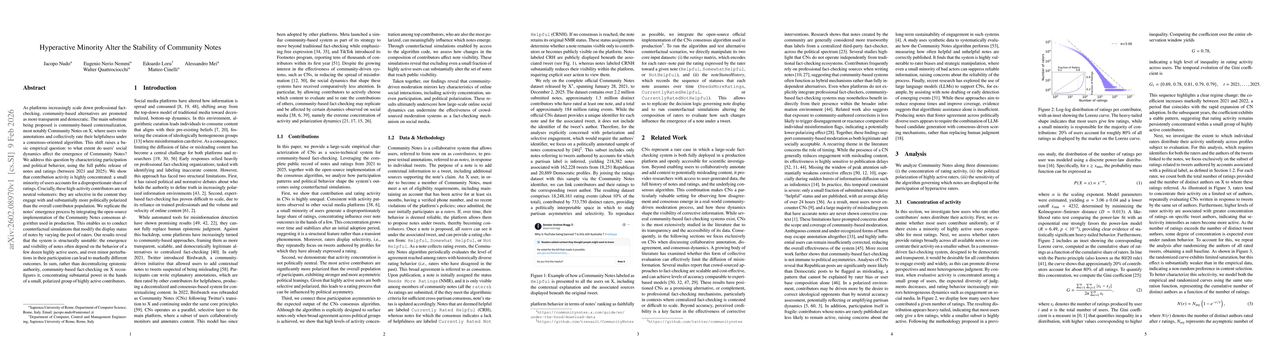Thumbnail for Hyperactive Minority Alter the Stability of Community Notes