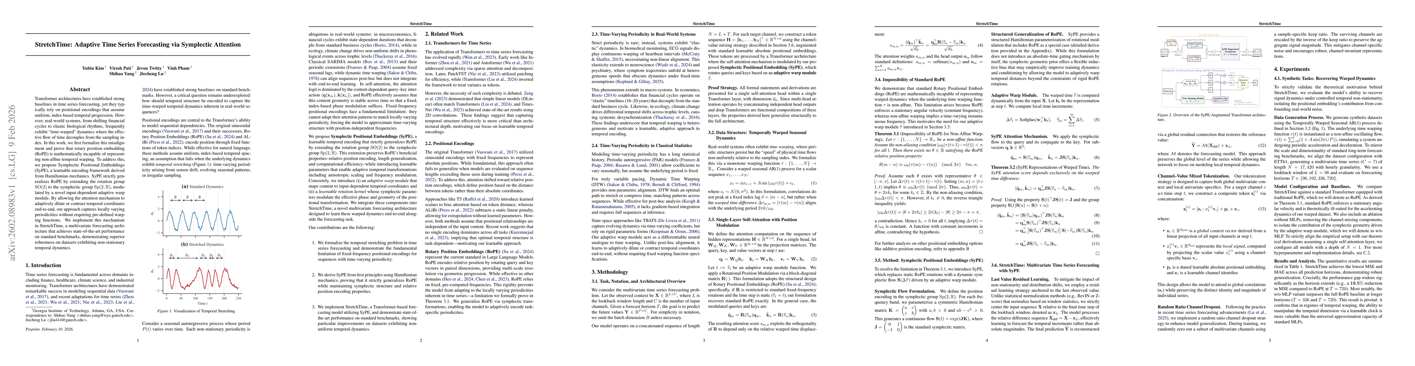 Thumbnail for StretchTime: Adaptive Time Series Forecasting via Symplectic Attention